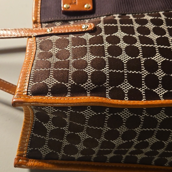 Kate Spade Brown Tote with Red Stripe - Picture 4 of 12